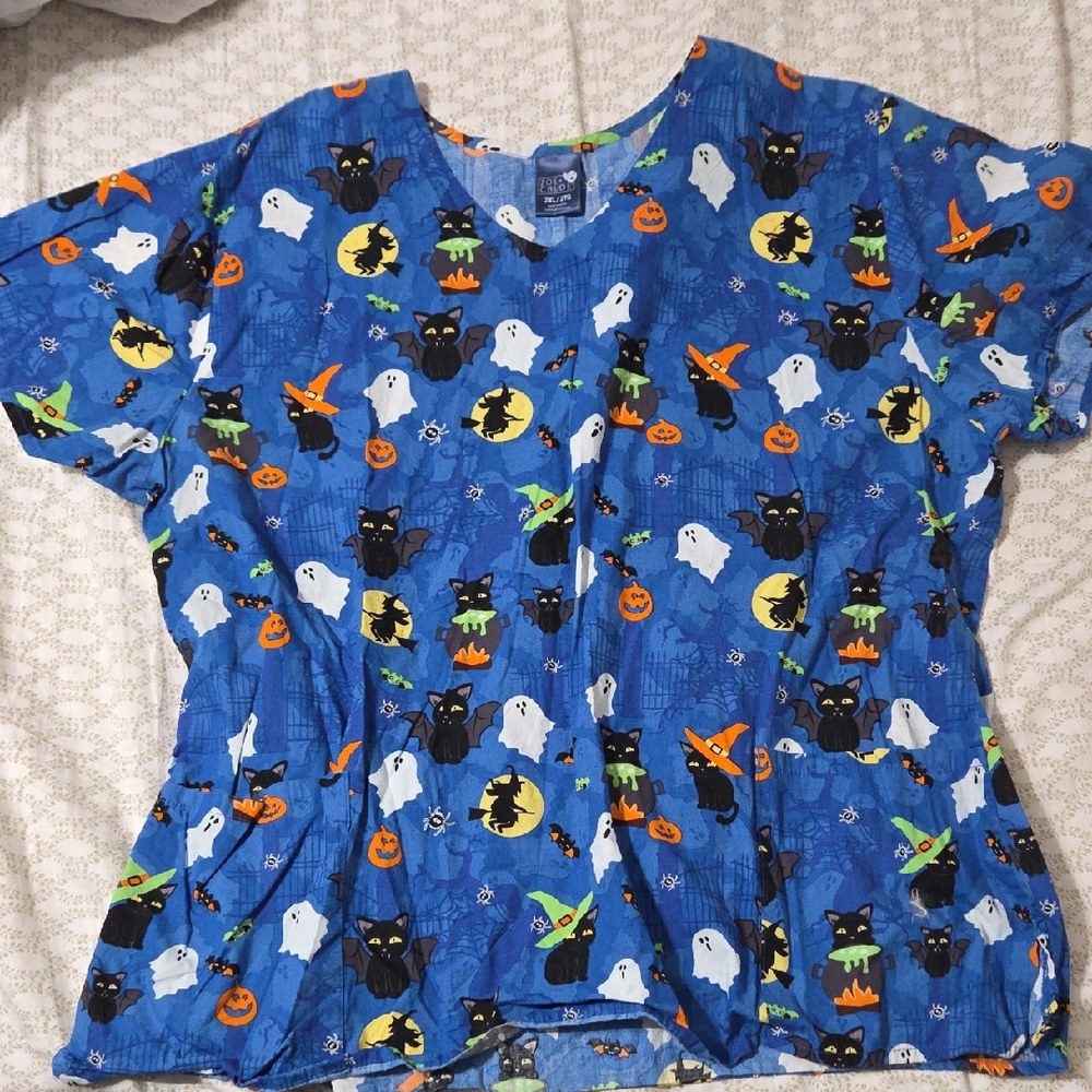 Halloween Themed Blue Women's Top